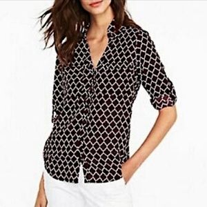 🚀4 for $25! Express Portofino black & white blouse size small